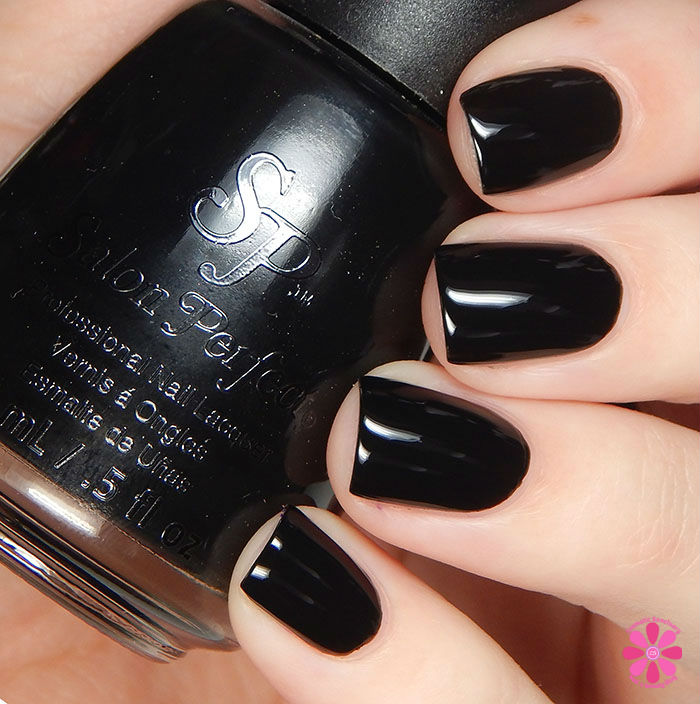 Salon Quality Japanese Style Oil-based Black Glitter Nail Polish