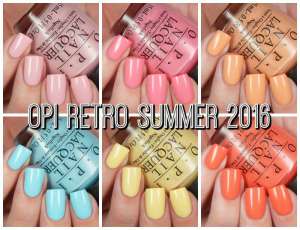 OPI Retro Summer 2016 Collection Swatches and Review