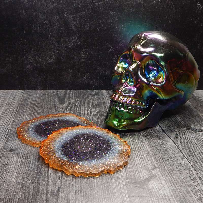 Apoxy Resin Skull with geode