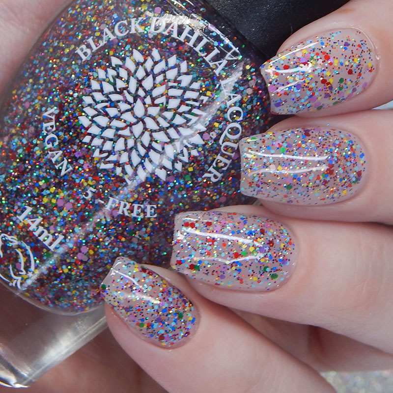ehmkay nails: Blush Lacquer The Golden Hour with Floral Stamping and Beauty  Big Bang Multichrome Gems