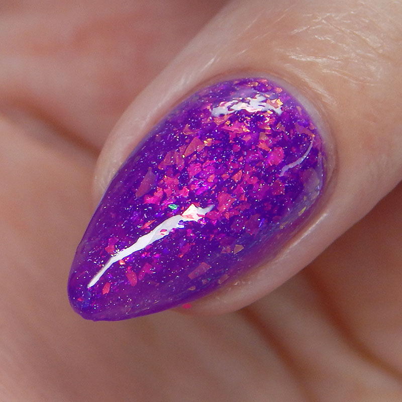 Speaks To You Long Square Purple Glitter Press On Nails – RainyRoses