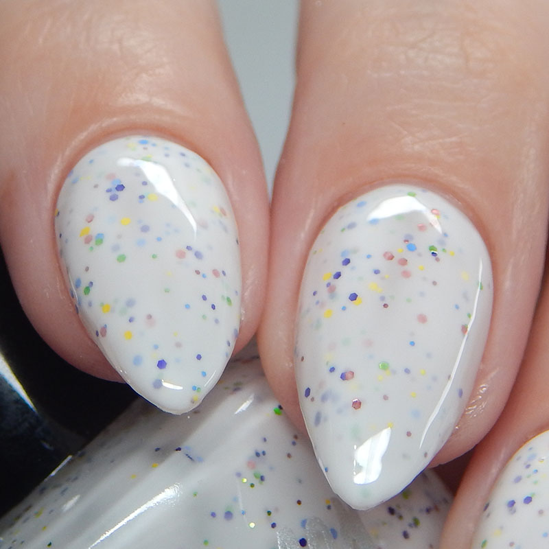 KBShimmer Spring Theory White Crelly Glitter Nail Polish